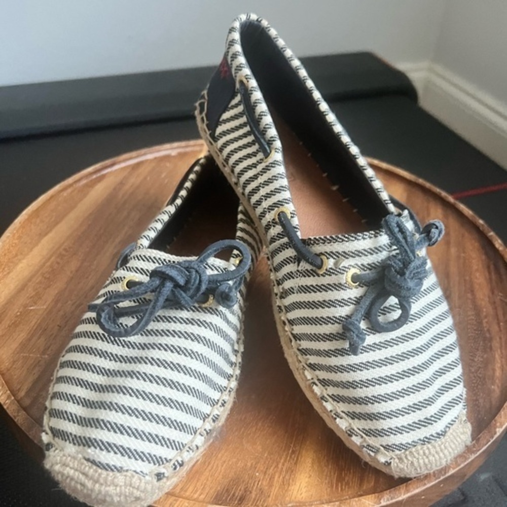 Sperry's Top Sider Blue/White Stripe Loafer 7.5M